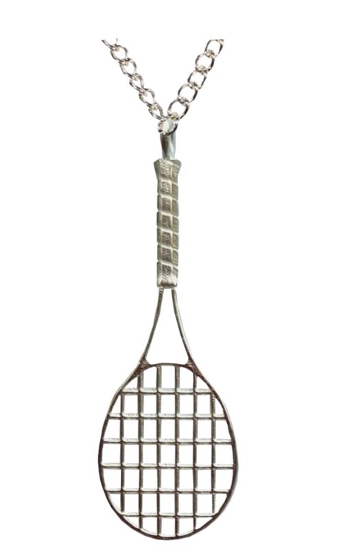 Silver "Head" necklace on silver chain