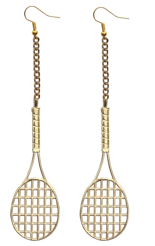 9ct Gold "Head" earrings with gold chain and wire