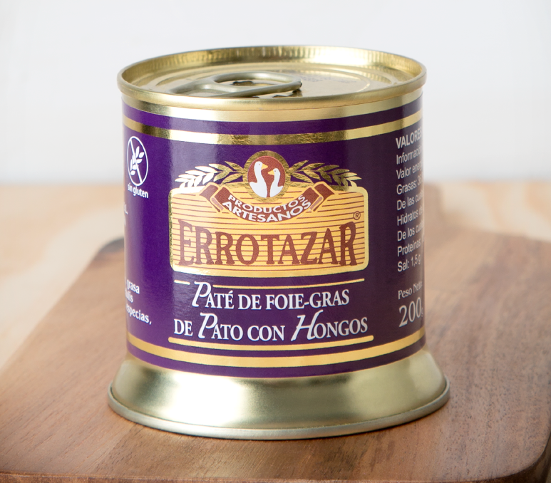Paté de Foie Gras  de Pato con Hongos 200g ERROTAZAR