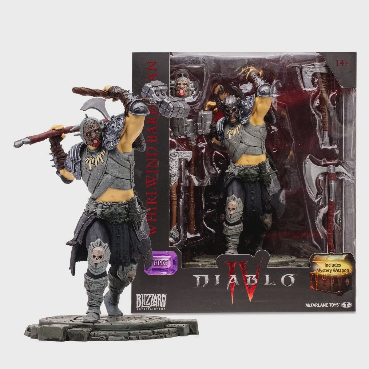 Diablo IV Wave 1 Whirlwind Barbarian Epic 1:12 Scale Posed Figure