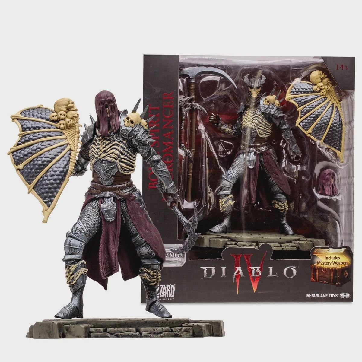 Diablo IV Wave 1 Bone Spirit Necromancer Common 1:12 Scale Posed Figure