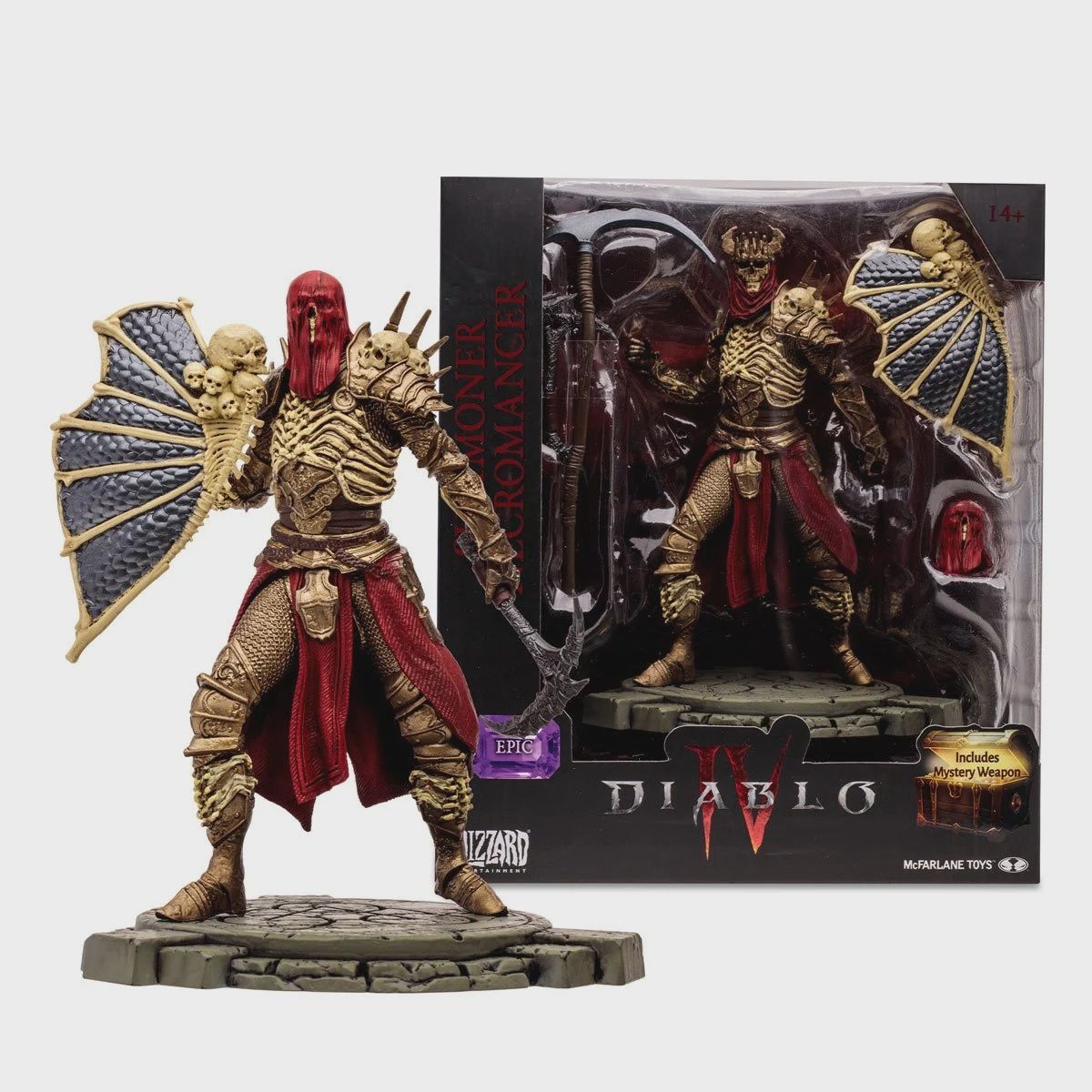 Diablo IV Wave 1 Summoner Necromancer Epic 1:12 Scale Posed Figure