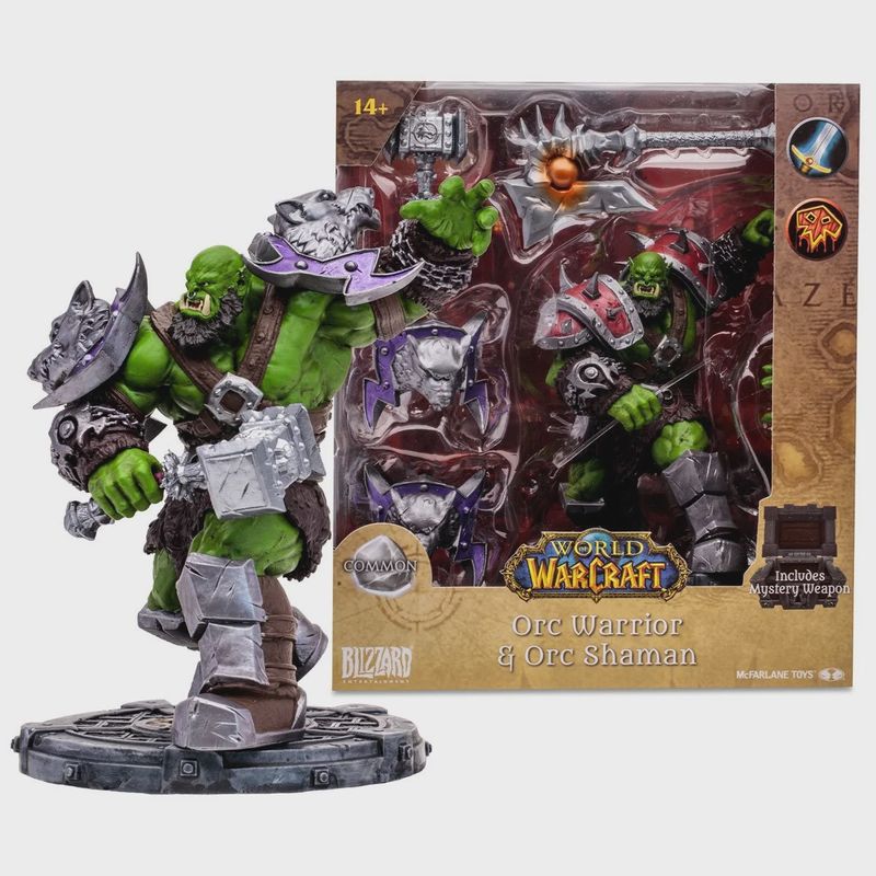World of Warcraft Wave 1 Orc Warrior Shaman Common 1:12 Scale Posed Figure