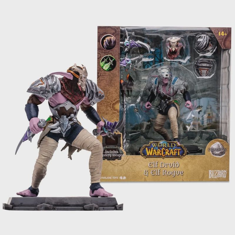 World of Warcraft Wave 1 Elf: Druid Rogue Common 1:12 Scale Posed Figure