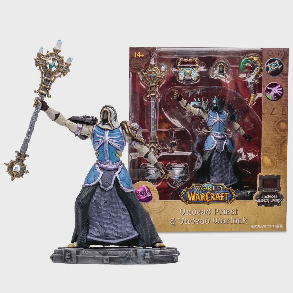 World of Warcraft Wave 1 Undead Priest Warlock Epic 1:12 Scale Posed Figure