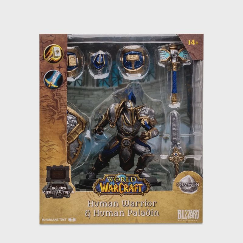 World of Warcraft Wave 1 Human Warrior Paladin Common 1:12 Scale Posed Figure