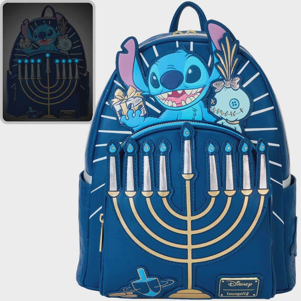 Lilo &amp; Stitch Light-Up Menorah Stitch Mini-Backpack