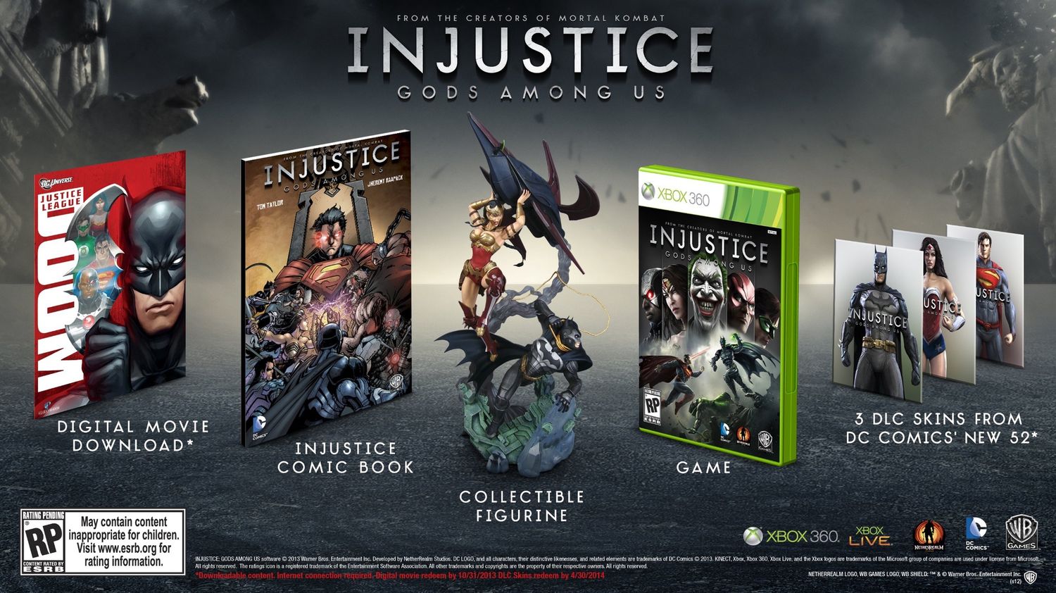 Injustice Gods Among Us Collectors Edition Statue ONLY With Box (Personal Collection)
