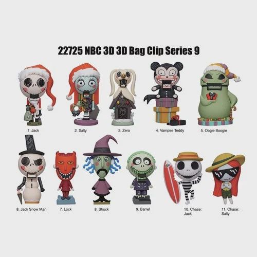 The Nightmare Before Christmas Series 9 3D Foam Bag Clip