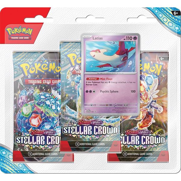 Pokemon TCG: Scarlet &amp; Violet 07 Stellar Crown- 3-Booster Blister