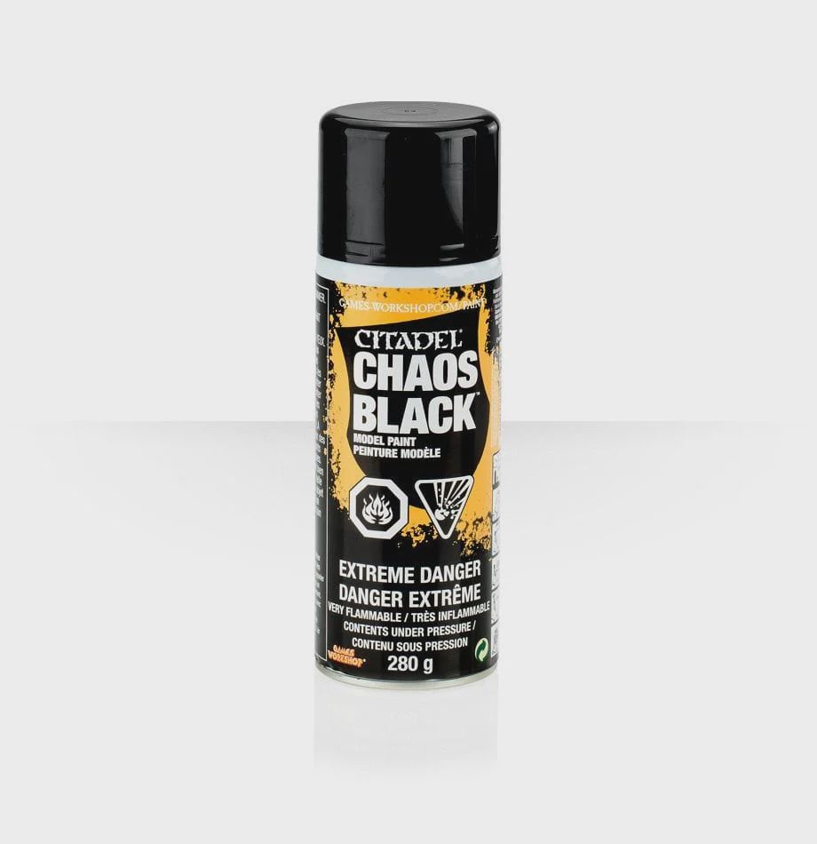 Warhammer 40,000 CHAOS BLACK SPRAY PAINT (USA)