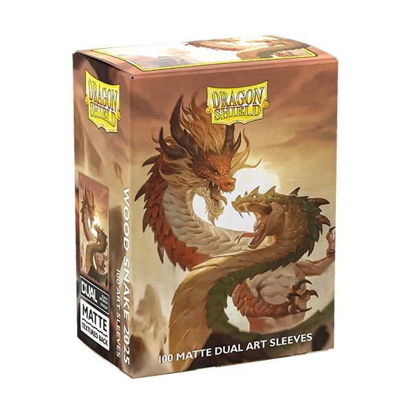 Dragon Shield Sleeves: Standard DUAL- Matte &#39;Wood Snake&#39; (100 ct.)