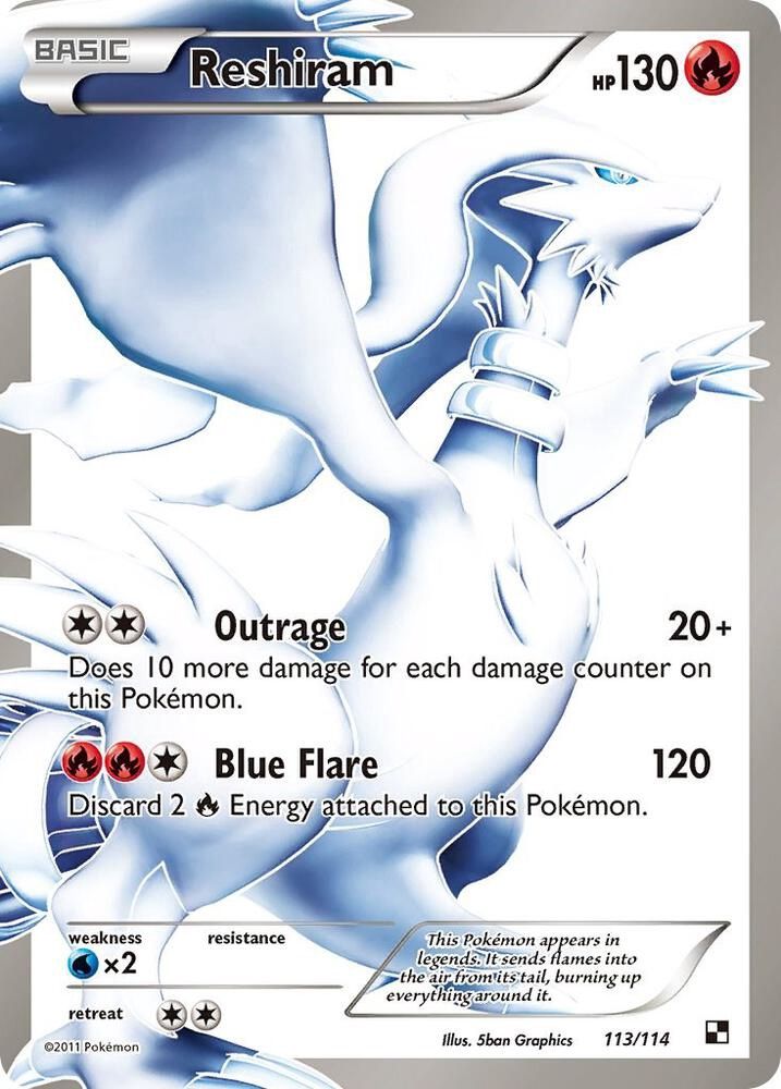 Reshiram (113 Full Art) - Black and White (BLW)