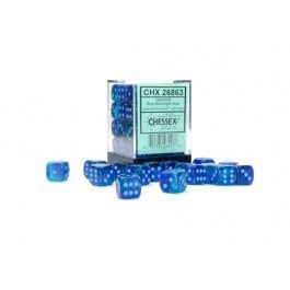 Chessex Gemini Blue-Blue/Light Blue 12MM D6 Dice Block (36CT)