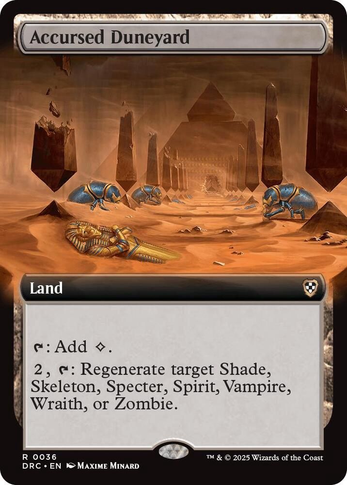 Accursed Duneyard (Extended Art) - Commander: Aetherdrift (DRC)