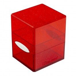 Ultra Pro Satin Cube Glitter Red