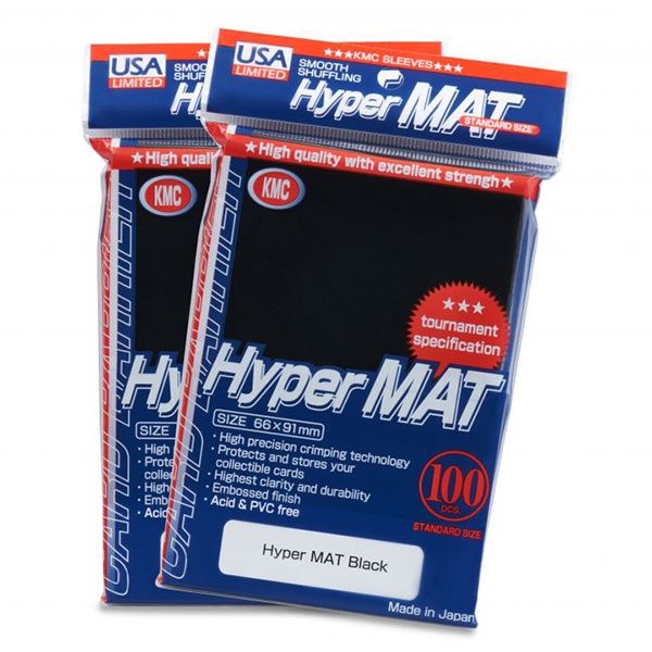 Card Sleeves: Hyper Matte Black, USA Pack (100)