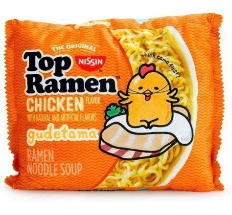Gudetama Plush - Nissin Top Ramen x Gudetama - Crinkle Chicken Large Plush