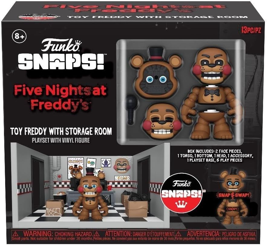 Snaps! Figures - FNAF - Toy Freddy w/ Storage Room Playset