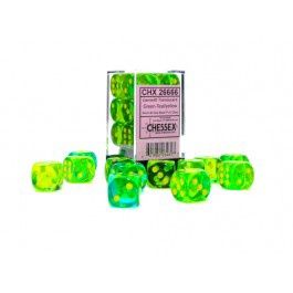 GEMINI TRANS GREEN-TEAL/ YELLOW 16MM D6