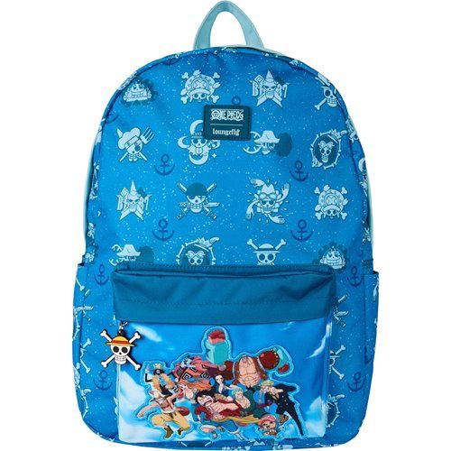 One Piece Nylon Full-Size Backpack Loungefly One Piece Backpacks