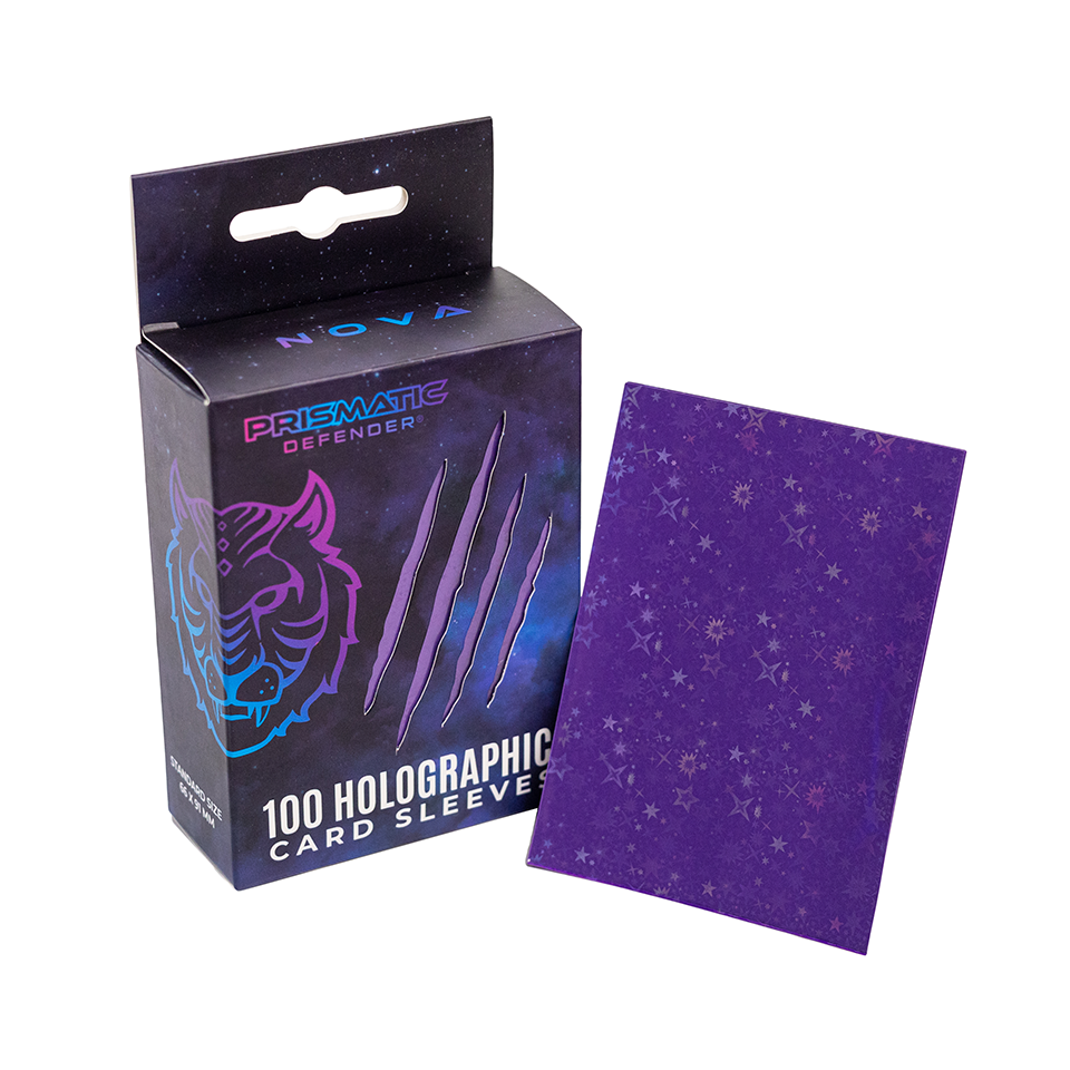 Prismatic Defender-Holographic Card Sleeves-Starfield Holo-Nova 100ct.