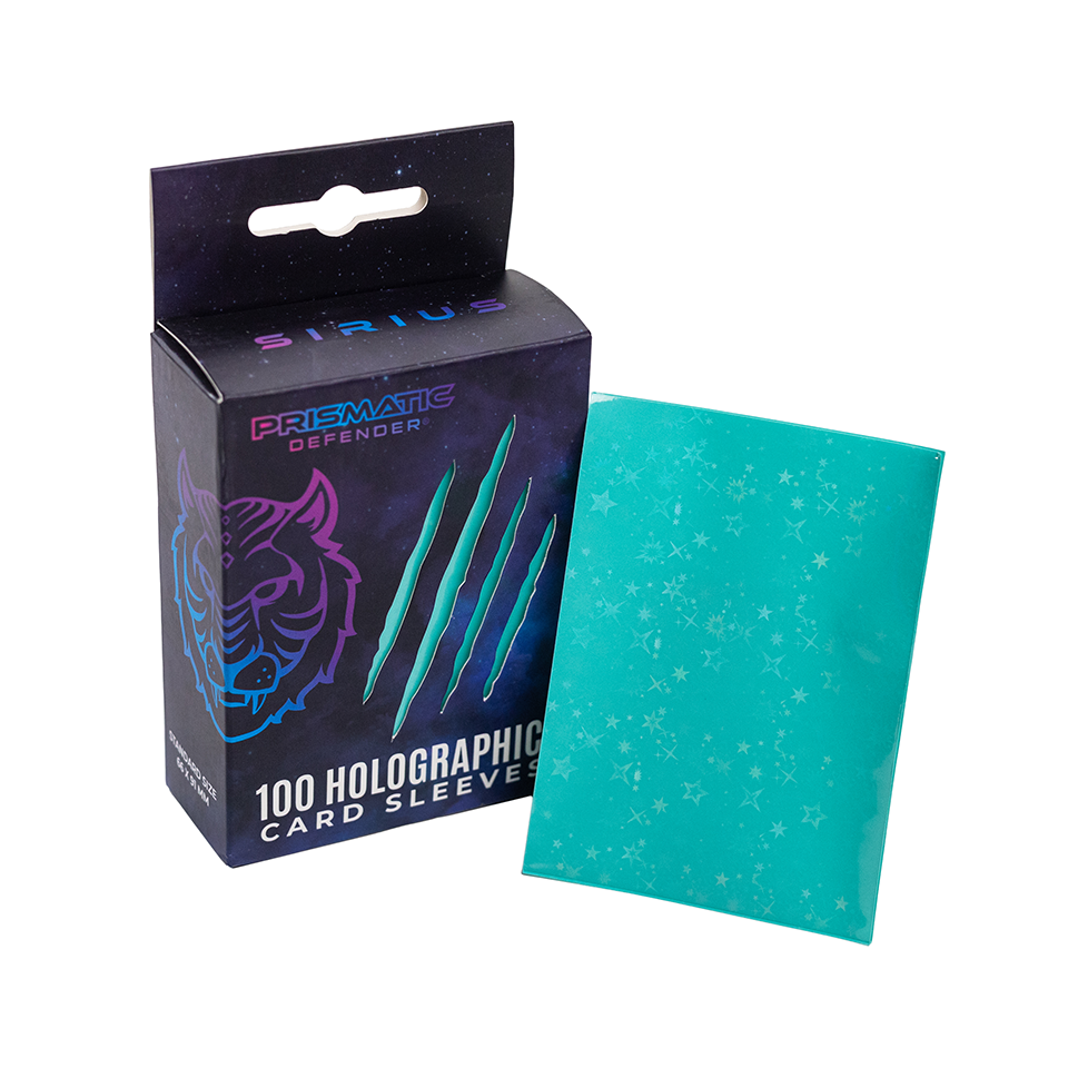 Prismatic Defender-Holographic Card Sleeves-Starfield Holo-Sirius 100ct.