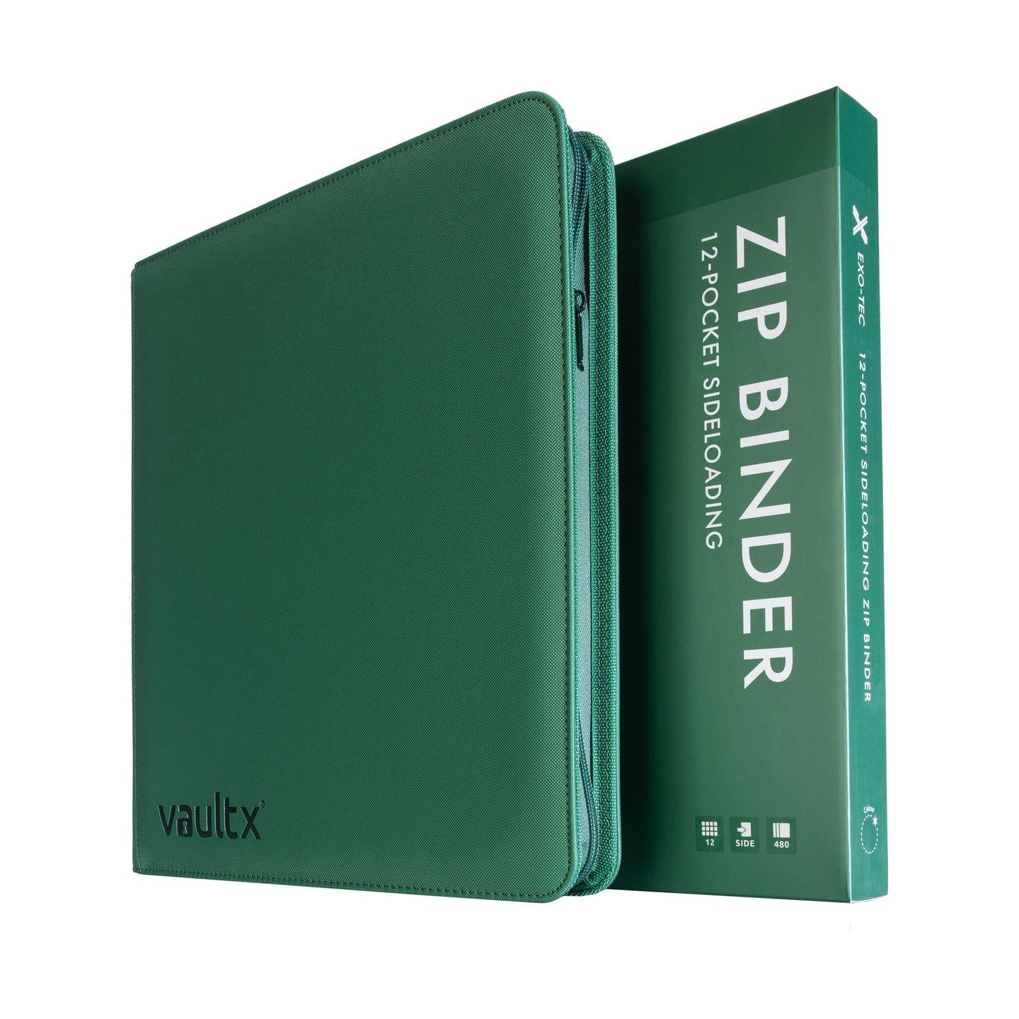12-Pocket Exo-Tec® Zip Binder Metallic Green