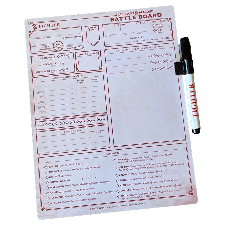 D&amp;D 5E: Battle Board: Fighter