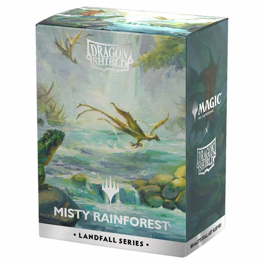 Deck Protector: Art: Dual Matte: Magic the Gathering: Landfall Series: Misty Rainforest (100)