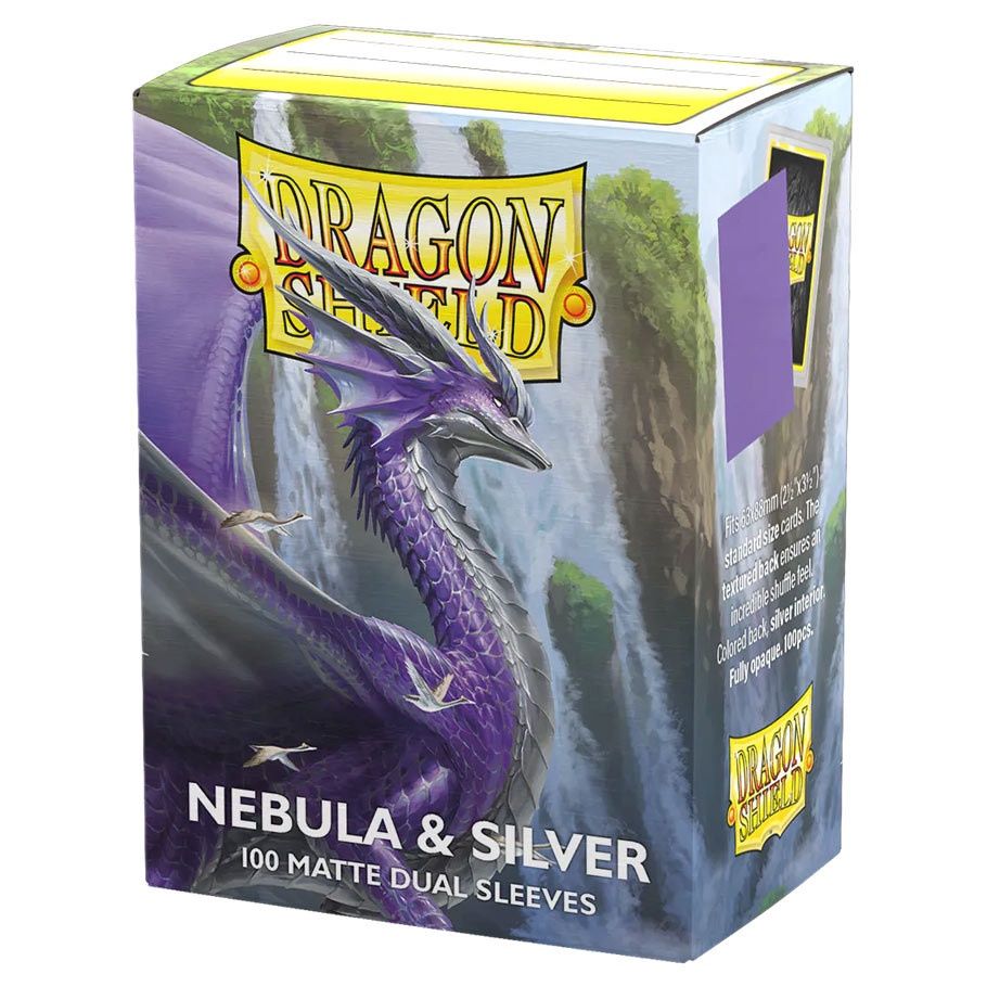 Dragon Shield Sleeves: Standard Matte Dual - Nebula &amp; Silver 100CT