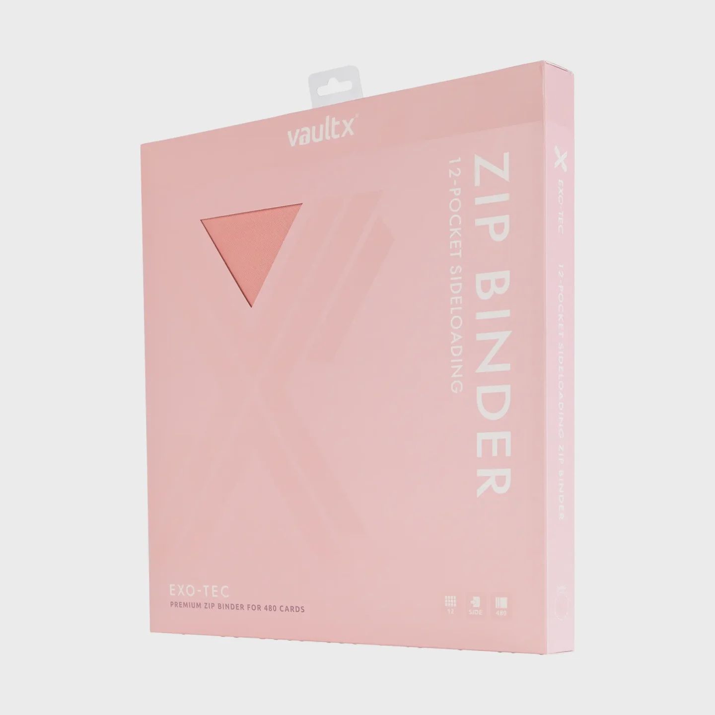 Vaultx Exo-Tec® Zip Binder, Color: Just Pink, Pocket Size: 12-Pocket, Size: Standard