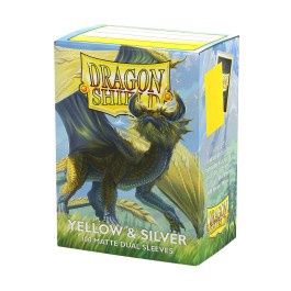 Dragon Shield Sleeves: Standard Matte Dual - Yellow &amp; Silver 100CT