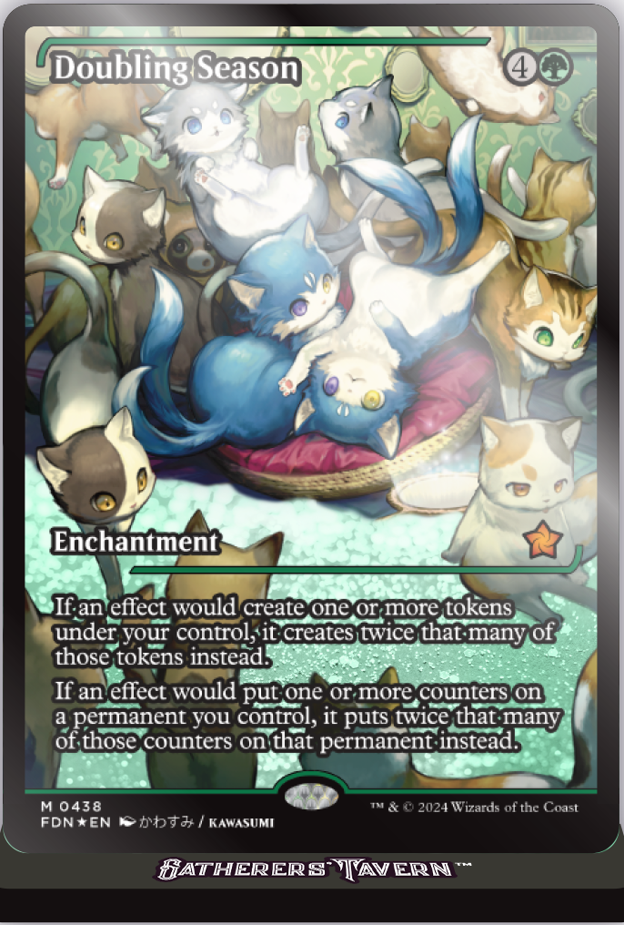 Gatherers Tavern MTG Slabs Doubling Season Slab