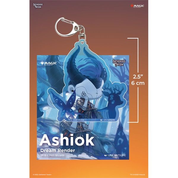 Keychain: MTG Acrylic Li'l Walkers- Ashiok Dream Render