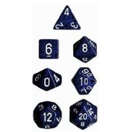 Chessex: Speckled Stealth Blue/White 7-Die Set