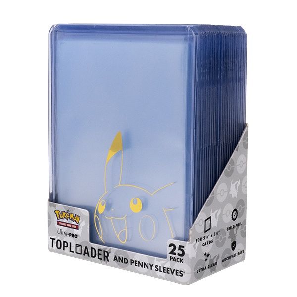 Topload Sleeve: 3x4 Toploader Combo-Pokemon- Pikachu (25 sleeves + 25 toploads)