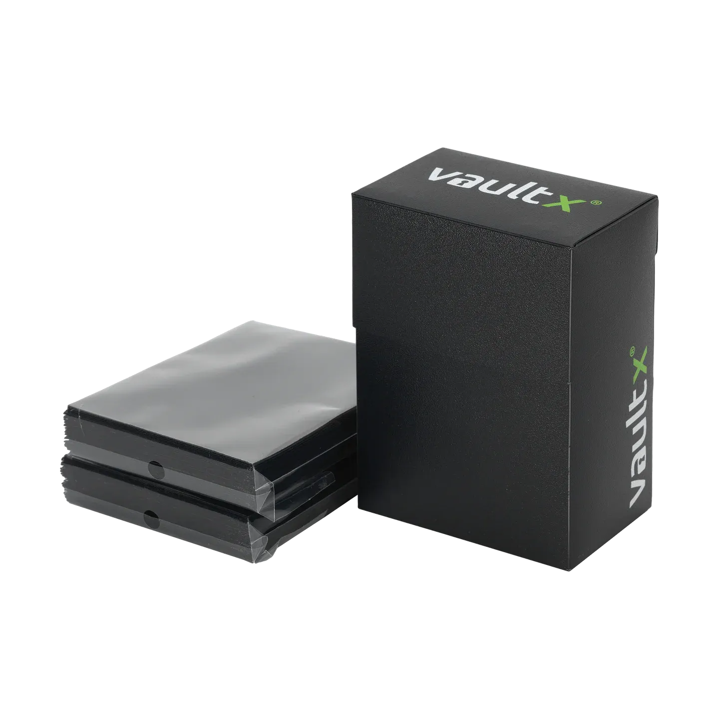 Small Vault X Deck Box 60+ with 100 Sleeves, Color: Black
