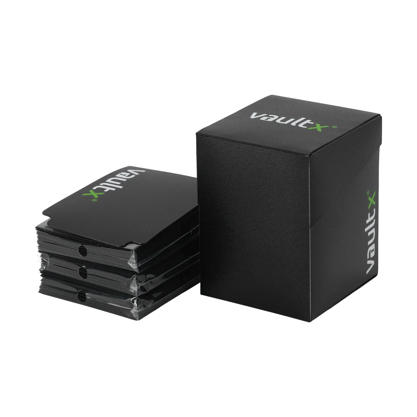 Large Vault X Deck Box 100+ with 150 Sleeves, Color: Black