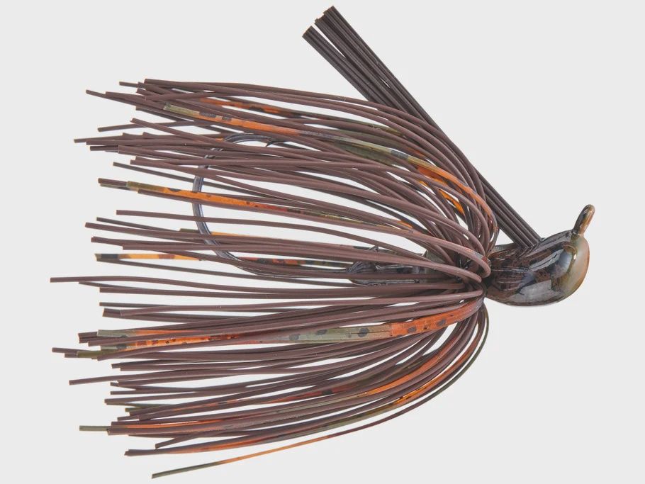 Greenfish Little Rubber Jig, Size: 3/8oz, color: Brown Craw