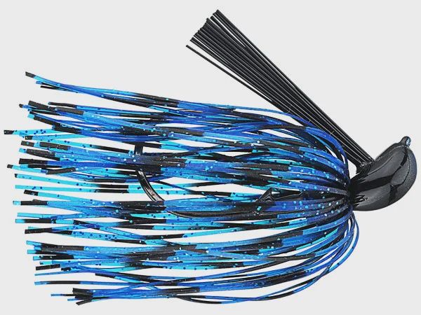 Greenfish Hand Tied Skipping Jig, Size: 3/8oz, color: Black Blue