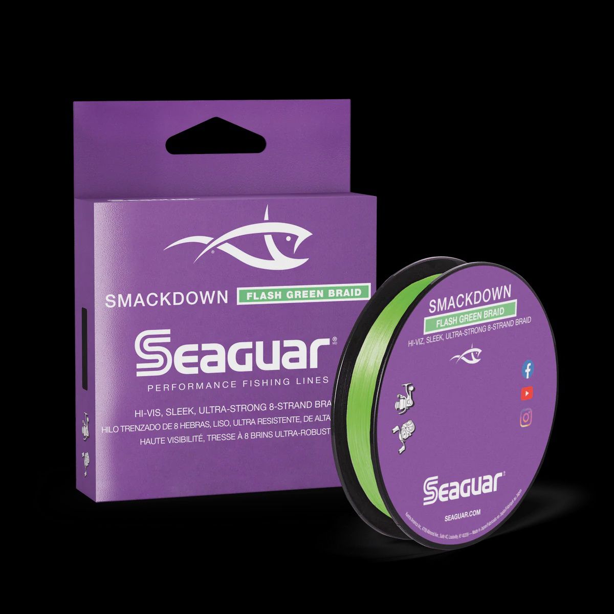 Seaguar Smackdown Braid, Size: 10lb, color: Flash Green, Length: 150yd