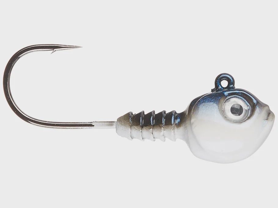 Dirty Jigs Guppy Head Series, Hook Size: 1/0, Size: 1/8oz, color: Blue Shad