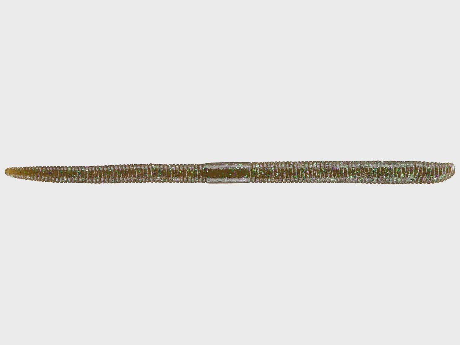 JackAll Flick Shake Worm - 6.8&quot;, color: Green Pumpkin Candy