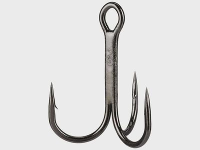 Gamakatsu 2X Strong Round Bend Treble Hook - Black