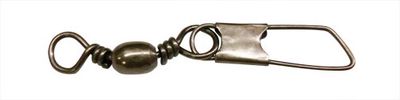 Eagle Claw Barrel Swivel w/Safety Snap