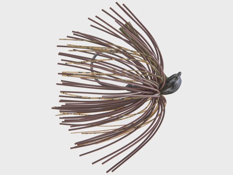 Greenfish Big Rubber Jig, Size: 3/8oz, color: Green Pumpkin