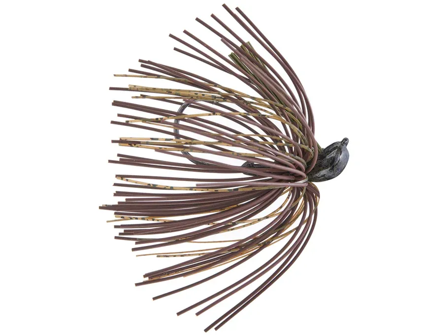 Greenfish Big Rubber Jig, Size: 3/8oz, color: Green Pumpkin