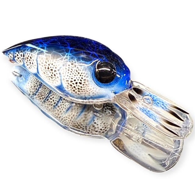 Clarks Hill Custom Lures Magnum Wiggle Wart, color: Black/Blue Craw