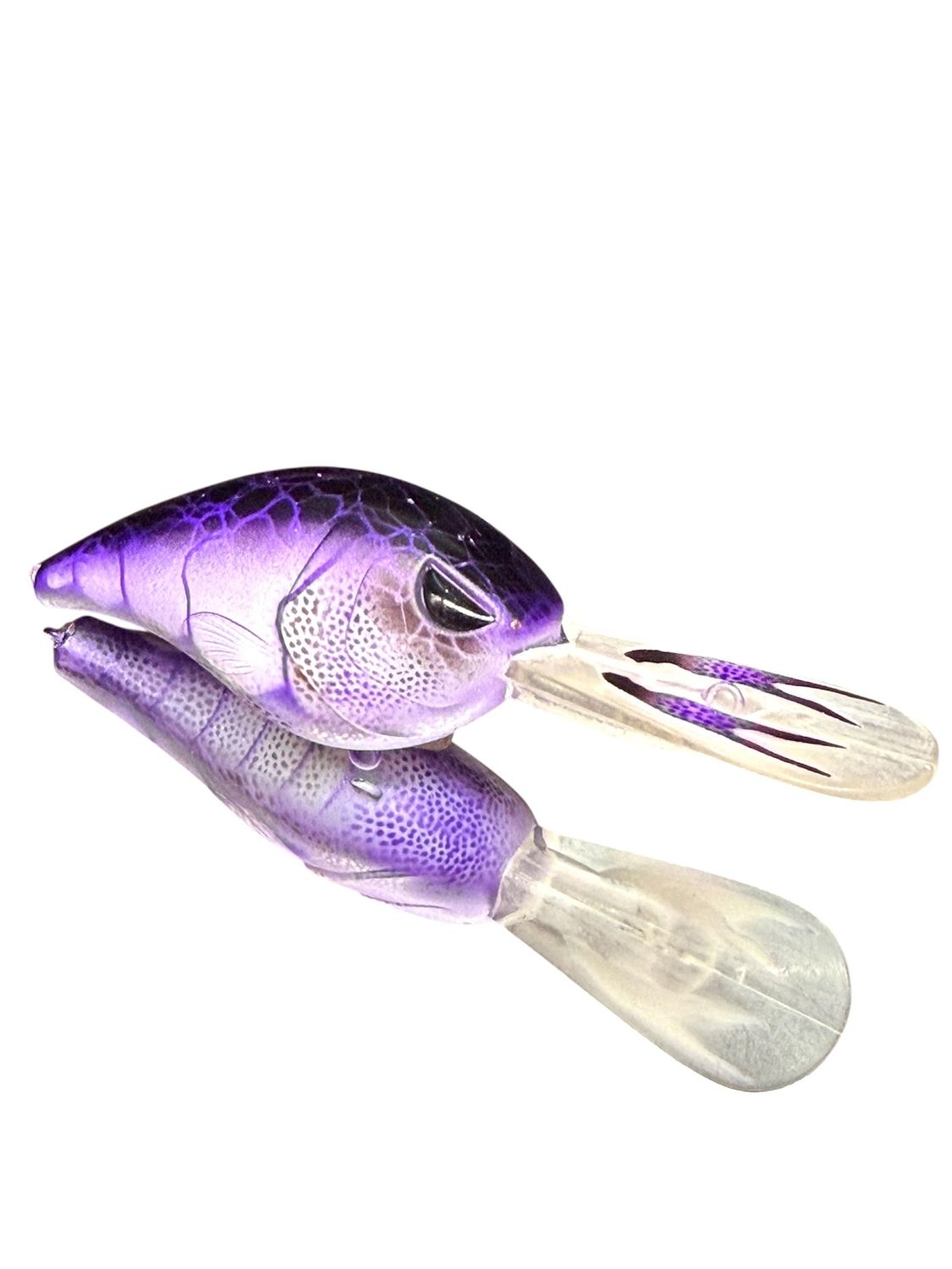 Clarks Hill Custom Lures Medium Papa Diver, color: Black/Grape Craw